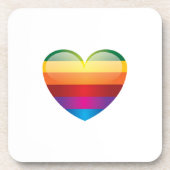 Regenboog Hart Bier Onderzetter (Voorkant)