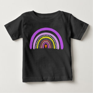 Regenboog Hart Boho Doodle T-Shirt