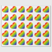 Regenboog Hart Cadeaupapier (Vlak)