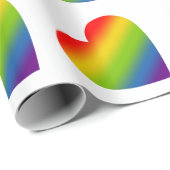 Regenboog Hart Cadeaupapier (Rol Hoek)