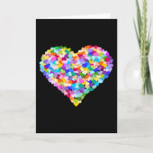 Regenboog Hart Confetti Kaart (Voorkant)