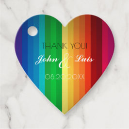 Regenboog Hart Dank Je Bedankjes Labels