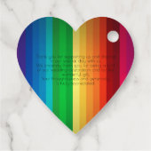 Regenboog Hart Dank Je Bedankjes Labels (Achterkant)