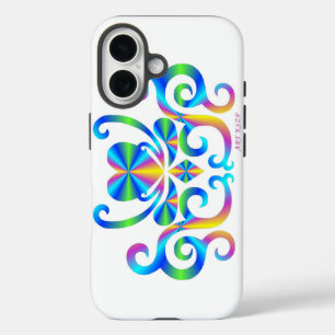 Regenboog Hart en Lelie iPhone 16 Hoesje