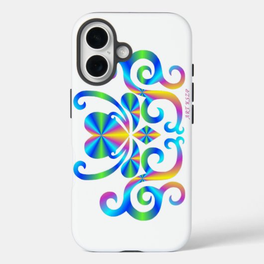 Regenboog Hart en Lelie Case-Mate iPhone Case (Achterkant)