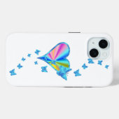Regenboog Hart en Vlinder Case-Mate iPhone Case (Achterkant (horizontaal))