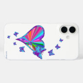 Regenboog Hart en Vlinder Case-Mate iPhone Case (Achterkant (horizontaal))