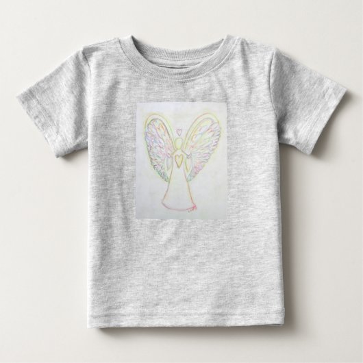 Regenboog Hart Engel Bewaker Engelen T-Shirts op M (Voorkant)