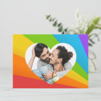 Regenboog Hart Gay Koppel Foto Aangepast Romantisc