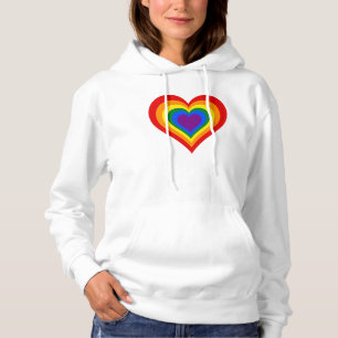 Regenboog Hart Hoodie