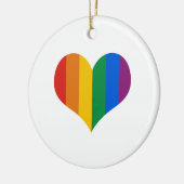 Regenboog Hart Keramisch Ornament (Links)