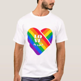 Regenboog Hart Knop voor Pride T-shirt