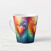 Regenboog hart Latte mok (Linkerhoek)