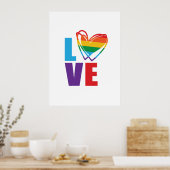 Regenboog Hart Liefde Poster (Keuken)