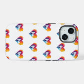 Regenboog Hart Liefde Slogan iPhone 15 Case (Achterkant horizontaal)