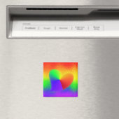 Regenboog Hart Magneet (Insitu (Vaatwasser))