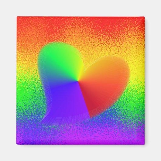 Regenboog Hart Magneet (Voorkant)