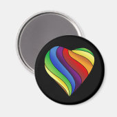 regenboog hart magneet (Voorkant / Achterkant)