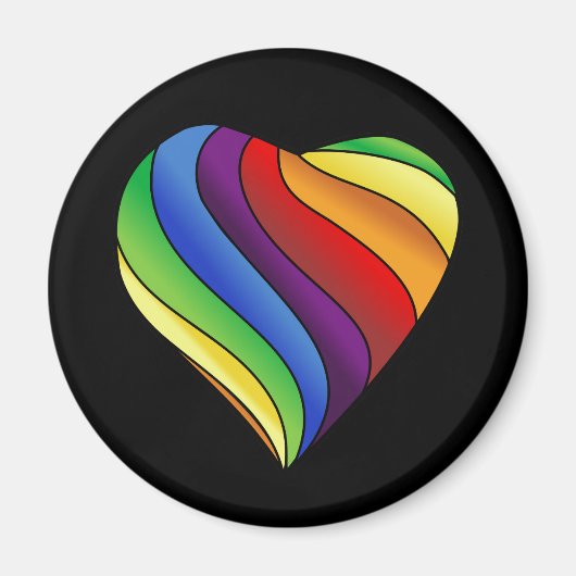 regenboog hart magneet (Voorkant)