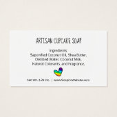 Regenboog Hart - Met trots gemaakt LGBTQ Cadeaubor Visitekaartje (Achterkant)