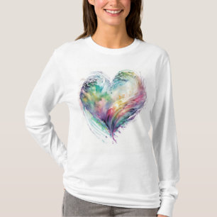 Regenboog hart ontwerp gift t-shirt
