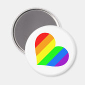 Regenboog hart op weet magneet (Voorkant / Achterkant)