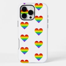 Regenboog Hart Patroon iPhone 16 Pro Max Hoesje