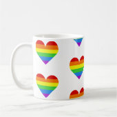 Regenboog Hart Patroon Mok (Links)