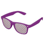 Regenboog Hart Patroon Retro Zonnebril (Gekanteld)
