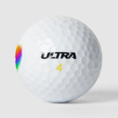 Regenboog Hart Persoonlijke Golfballen (Logo)