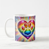 Regenboog Hart Pootafdruk Koffiemok (Links)