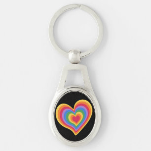 Regenboog hart. Pride gay liefde Sleutelhanger