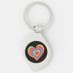 Regenboog hart. Pride gay liefde Sleutelhanger