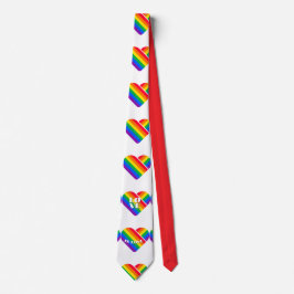 Regenboog Hart Pride  Stropdas