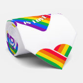 Regenboog Hart Pride  Stropdas (Opgerold)