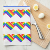 Regenboog Hart Pride  Theedoek (Quarter Fold)