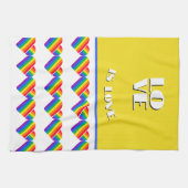 Regenboog Hart Pride  Theedoek (Horizontaal)