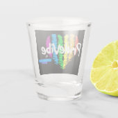 Regenboog Hart PrideVibe: Vier het met trots Shot Glas (Achterkant)