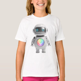 Regenboog Hart Robot T-shirt