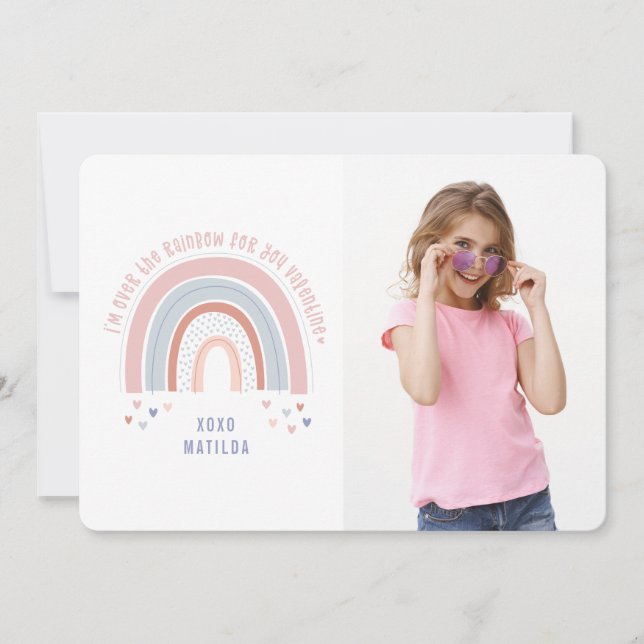 Regenboog hart schattige foto klaslokaal valentijn (Voorkant)