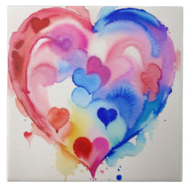 Regenboog Hart Secties, Unieke Gift Idee Tegeltje