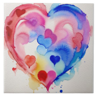 Regenboog Hart Secties, Unieke Gift Idee Tegeltje