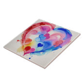 Regenboog Hart Secties, Unieke Gift Idee Tegeltje (Zijkant)