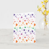 Regenboog Hart Slinger Patroon Liefdes Snoeren Bla Kaart (Gele Bloem)