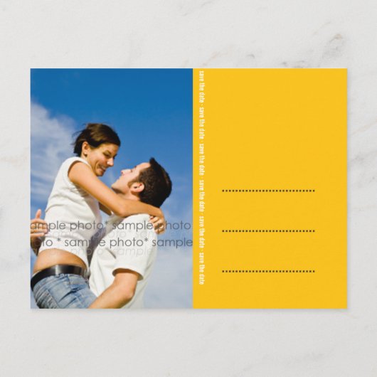 Regenboog Hart Sprinkles Save The Date Briefkaart (Achterkant)