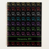 Regenboog Hart Stethoscoop Planner (Voorkant)