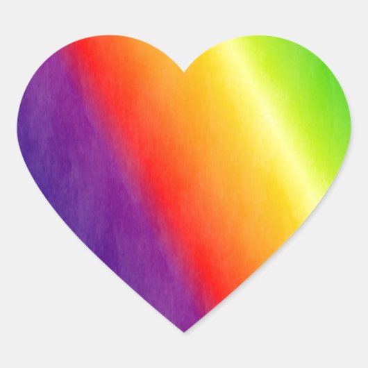 Regenboog Hart Sticker (Voorkant)