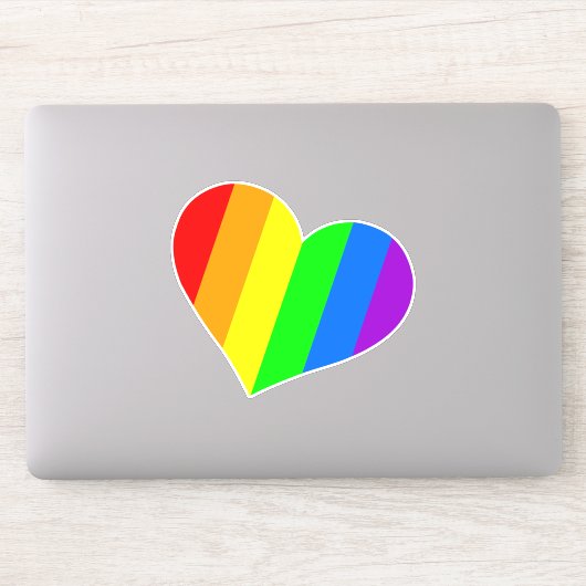 Regenboog Hart Sticker (Computer)