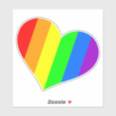 Regenboog Hart Sticker (Vel)