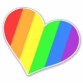 Regenboog Hart Sticker (Voorkant)